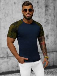 T-shirt męski granatowy-moro OZONEE JS/8T82/7Z