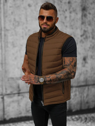 Kamizelka męska pikowana camelowa OZONEE N/7133Z