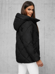 Kurtka zimowa damska pikowana czarna OZONEE JS/5M3175/392Z