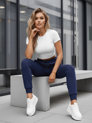 Spodnie dresowe damskie granatowe OZONEE JS/CK01Z