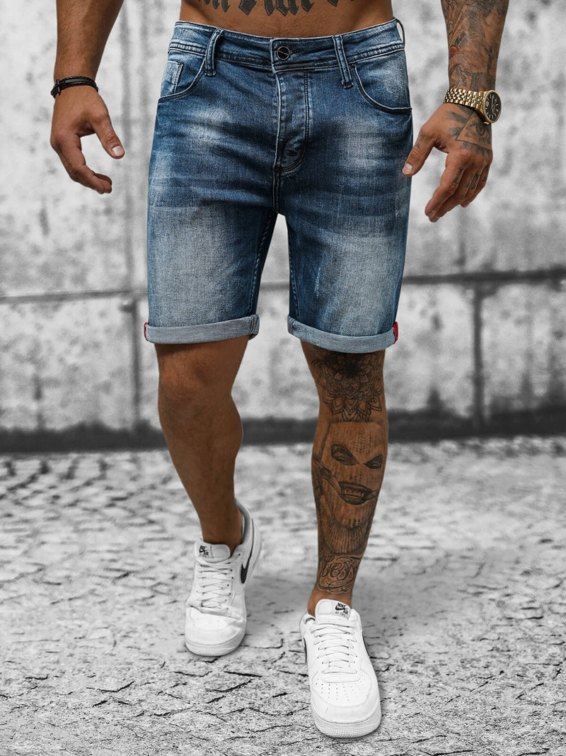 Spodenki męskie jeansowe niebieskie OZONEE NB/MP0260BS
