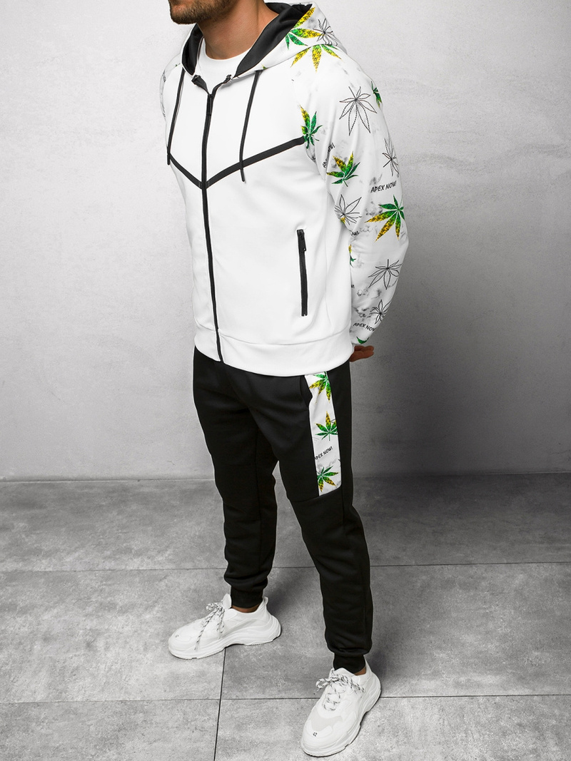 Komplet dresowy męski biały OZONEE O/HM703Z