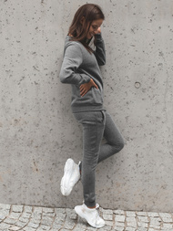 Komplet dresowy dwuczęściowy damski grafitowy OZONEE JS/68C20383/5