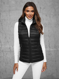 Kamizelka damska pikowana czarna OZONEE JS/16M9139/392