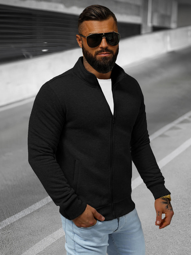 Толстовка чоловіча Чорна OZONEE JS/2002Z