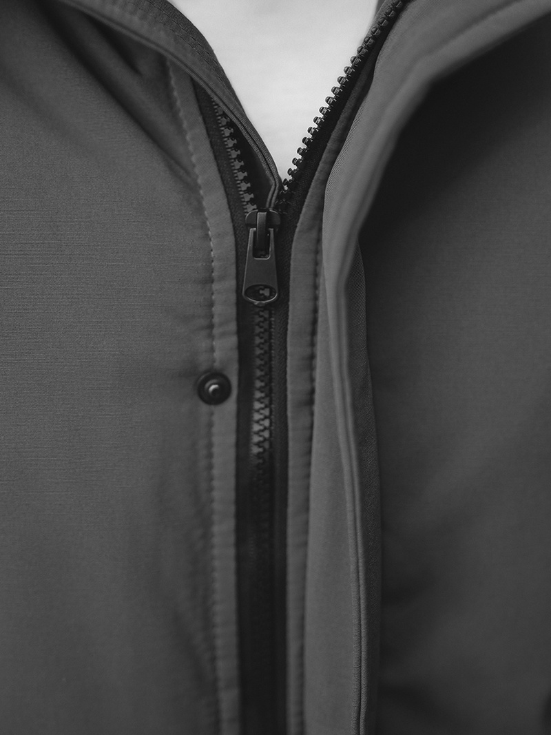 Kurtka zimowa męska z futerkiem szara OZONEE JS/M2019/105