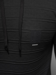 Bluza z kapturem męska czarna OZONEE O/TB2272