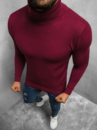 Sweter męski golf bordowy OZONEE TMK/YY02/15Z