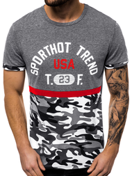 T-Shirt męski grafitowy OZONEE JS/SS10983