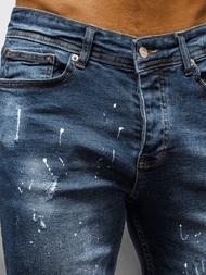 Spodenki męskie jeansowe ciemno-niebieskie OZONEE DP/725/3