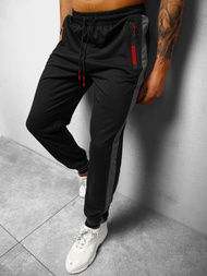 Spodnie dresowe męskie czarne OZONEE JS/68K10333