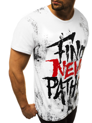 T-Shirt męski biały OZONEE JS/KS2013