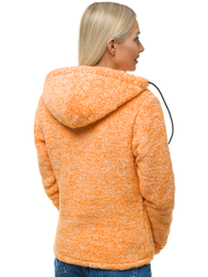 Bluza z kapturem damska pomarańczowa OZONEE JS/HH008/48