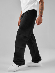 Spodnie męskie cargo wide leg czarne OZONEE O/G3041