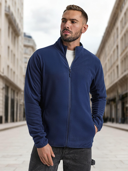 Bluza męska rozpinana granatowa OZONEE JS/HH016/25