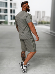 Чоловічий короткий спортивний костюм tемно-ciрий OZONEE O/QQ1608AB