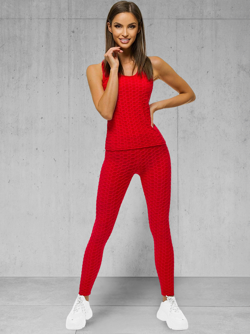 Жіночий спортивний костюм з двох частин Червоний OZONEE JS/YW88037/5