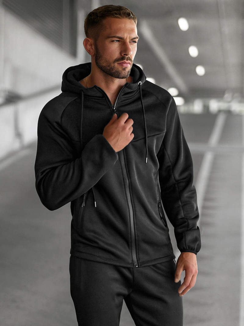 Спортивний костюм чоловічій чорний OZONEE JS/8C1967/3