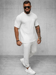 Spodnie dresowe męskie białe OZONEE O/K960SP