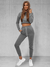 Жіночий спортивний костюм з двох частин графіт OZONEE JS/8C67/5Z