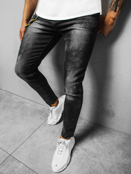 Spodnie jeansowe męskie czarne OZONEE DR/TF098Z