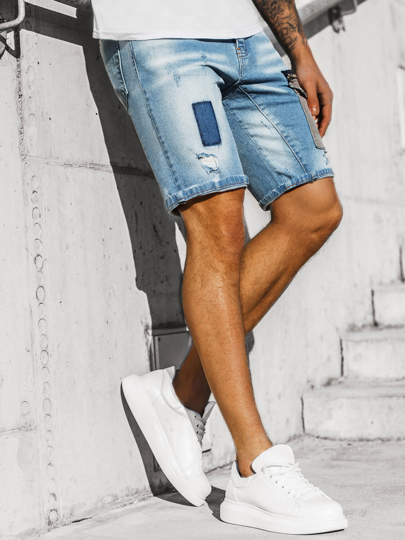 Шорти джинсові чоловічі Яскраво-Синi OZONEE G/1071