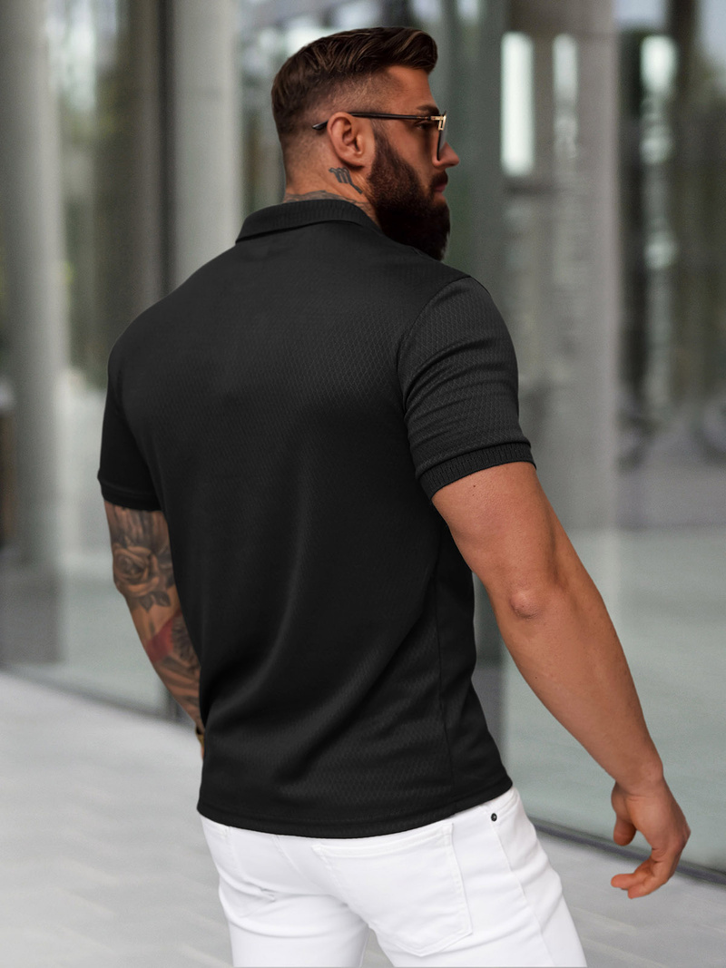 Футболка Поло Чоловіча Чорна OZONEE O/YN2/577