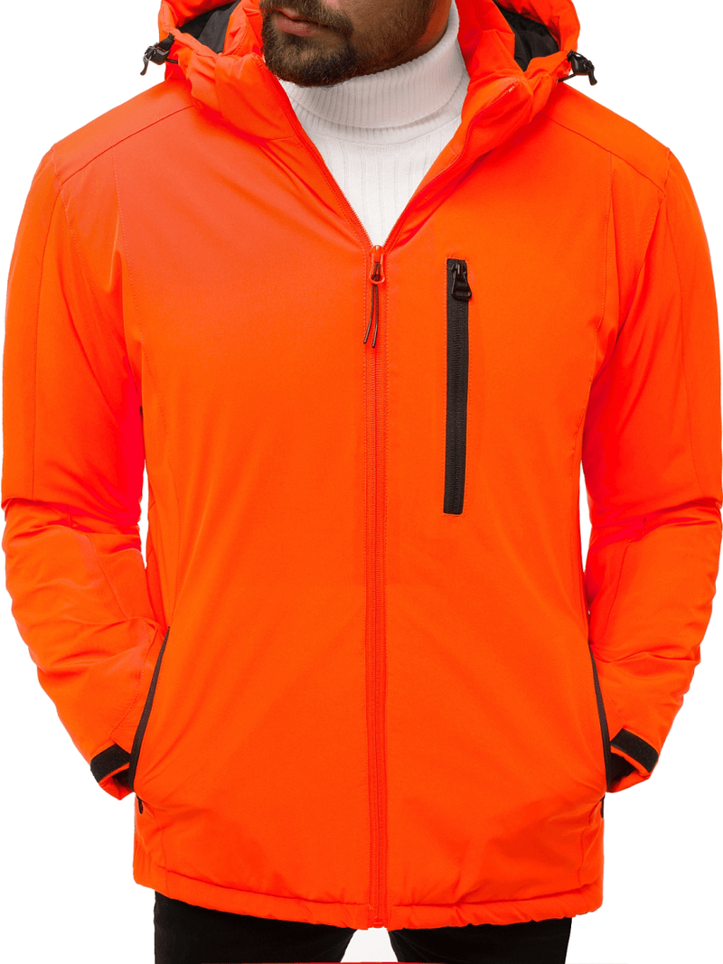 Kurtka zimowa męska pomarańczowa OZONEE JS/HH011/48