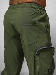 Spodnie męskie chino joggery khaki OZONEE O/PS5519