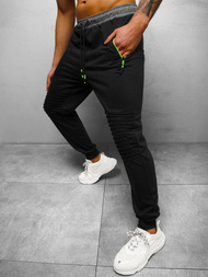 Spodnie dresowe męskie czarne OZONEE JS/68K10328