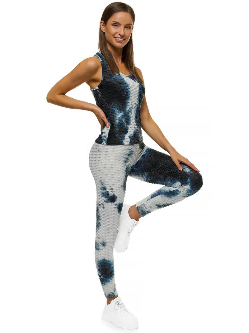 Жіночий спортивний костюм з двох частин Чорно-Бiлий OZONEE JS/YW88042