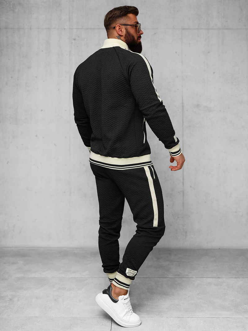 Спортивний костюм чоловічій чорний OZONEE O/FF5030AB