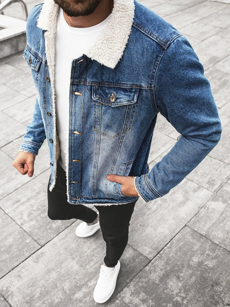 Куртка чоловіча джинсова Синя OZONEE JB/JP1153Z