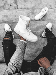 Sneakersy wysokie białe OZONEE KN/022