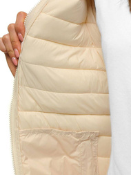 Kurtka przejściowa damska ecru OZONEE JS/M23036/57