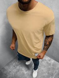 T-Shirt męski beżowy OZONEE MR/21577Z