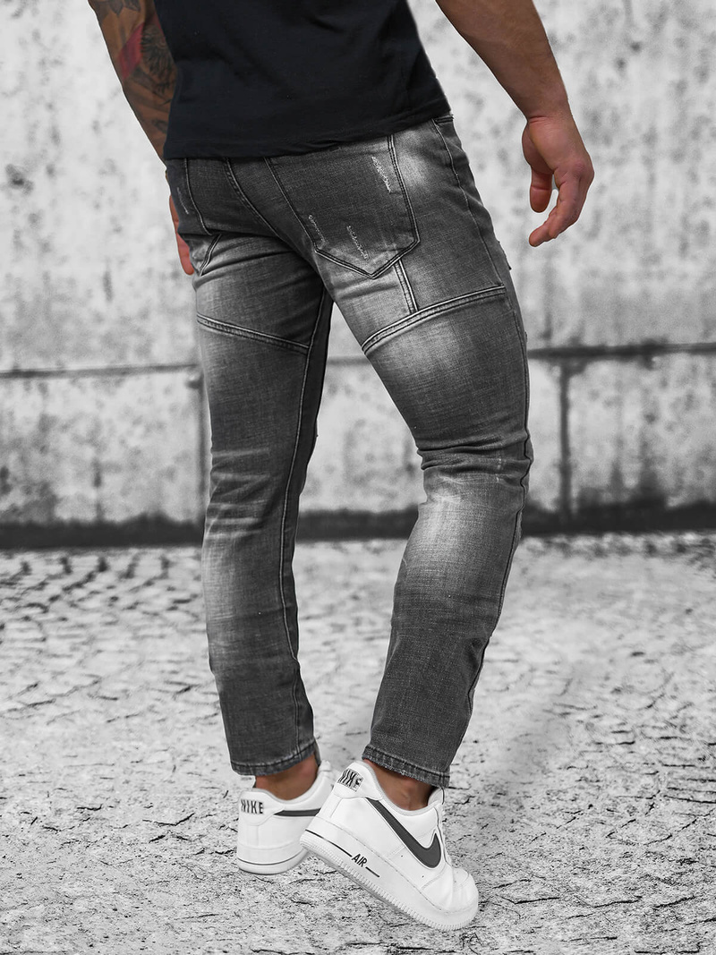 Spodnie jeansowe męskie czarne OZONEE NB/MP0050NZ
