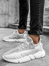 Sneakersy biało-czarne OZONEE O/503