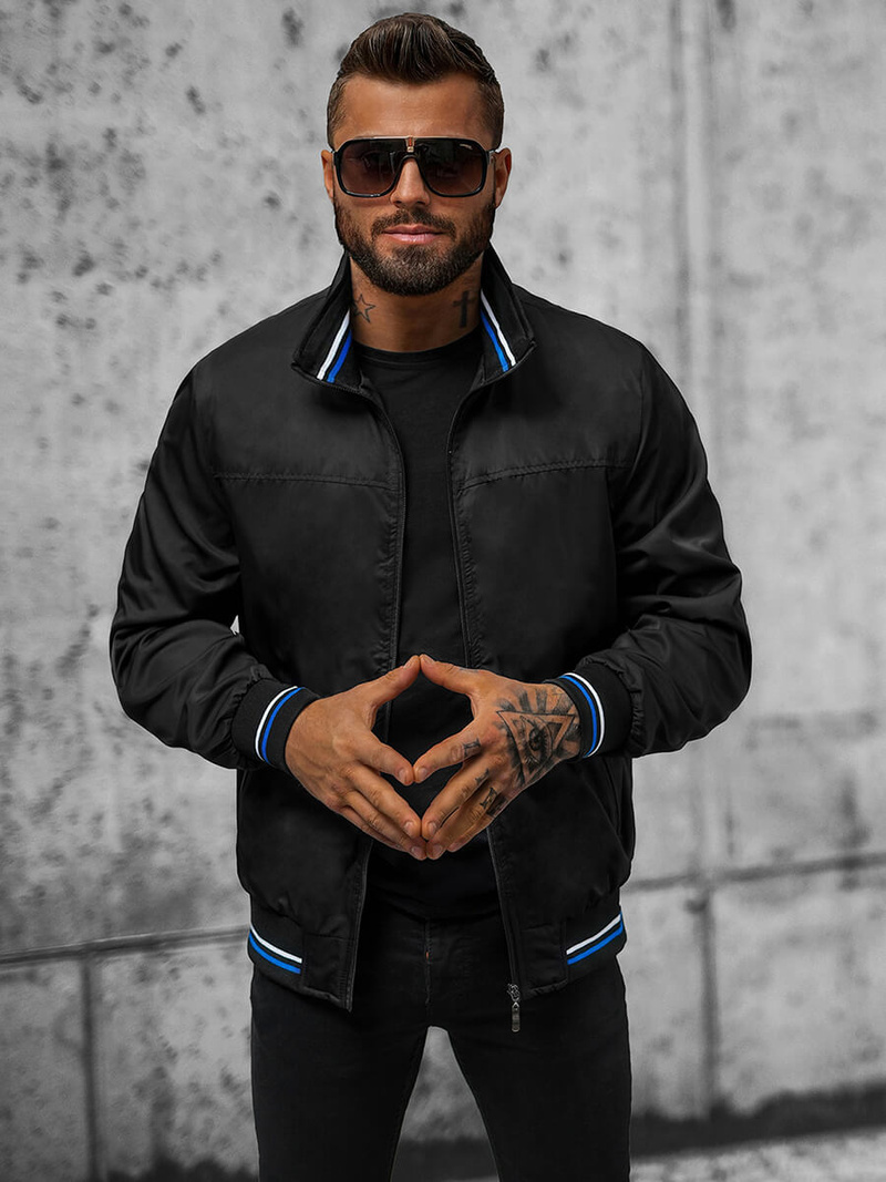 Kurtka męska czarna OZONEE JS/5M3110/392