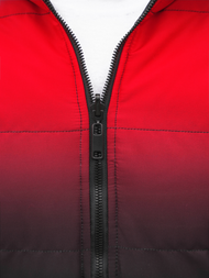 Kurtka zimowa męska dwustronna czerwono/czarna OZONEE JS/M760/270