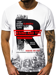 T-Shirt męski biały OZONEE JS/KS1945