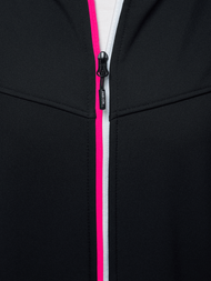 Kurtka softshell damska z kapturem czarna OZONEE JS/KSW6005