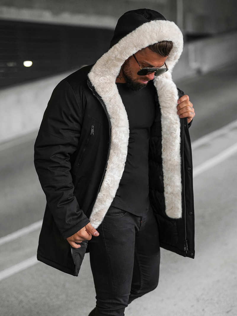 Kurtka zimowa męska czarna OZONEE JS/22M315/392Z