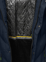 Kurtka zimowa męska pikowana granatowa OZONEE JS/5M3137/215