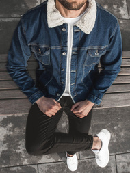 Куртка чоловіча джинсова Темно-Синя OZONEE O/W1074