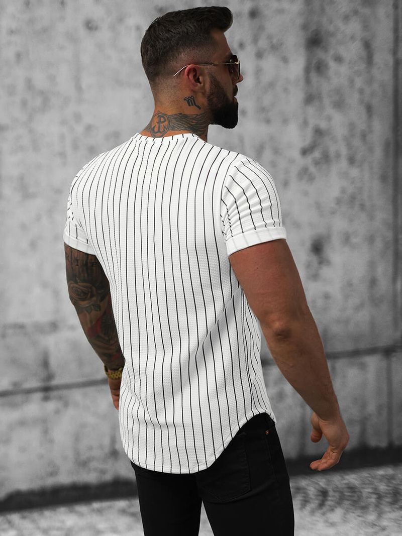 T-Shirt męski biały OZONEE O/P1111