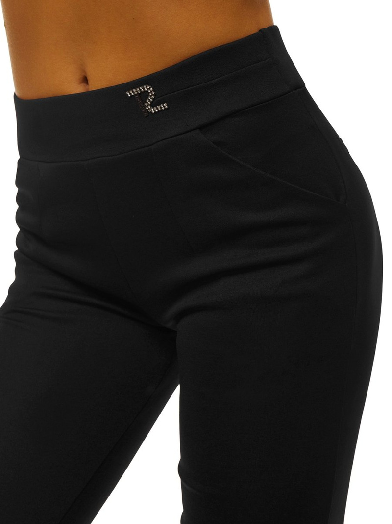 Legginsy krótkie damskie czarne OZONEE JS/1027/A1