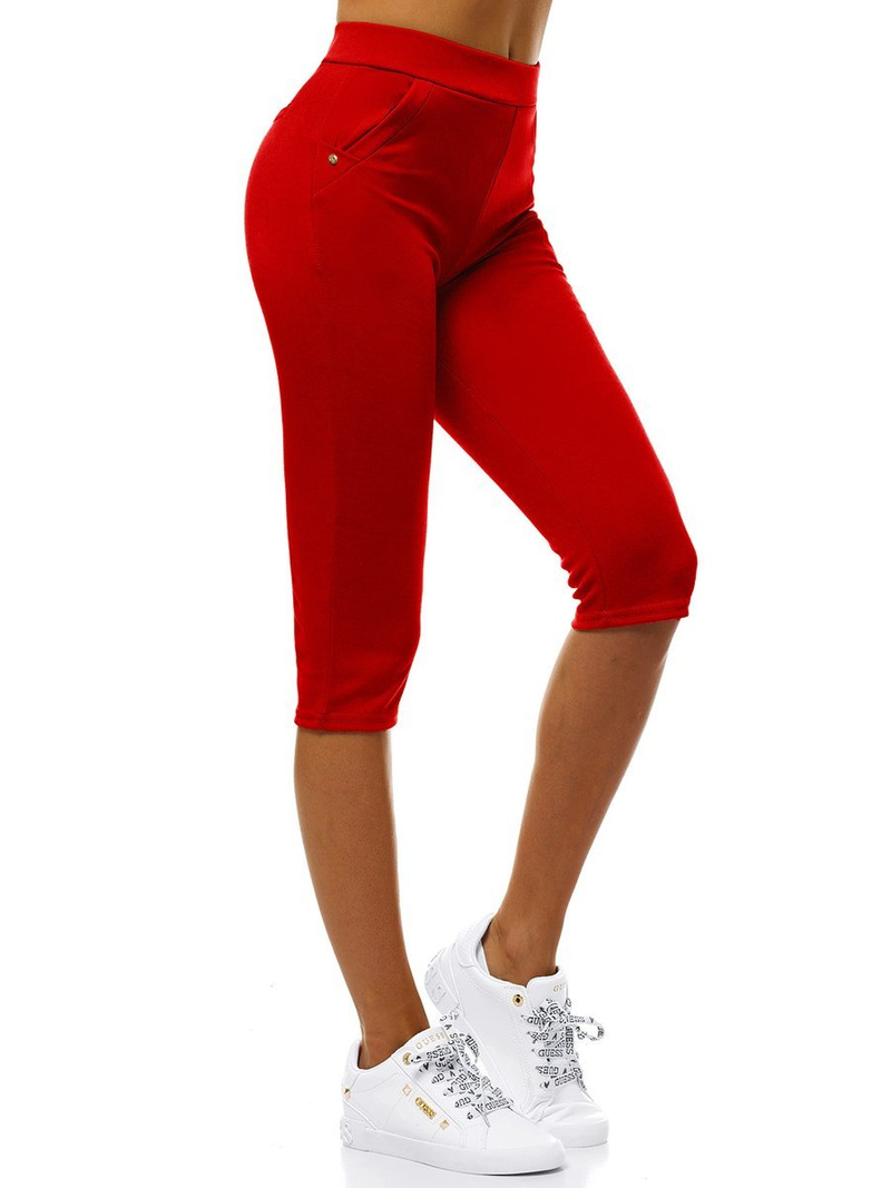 Legginsy krótkie damskie czerwone OZONEE JS/1027/C5