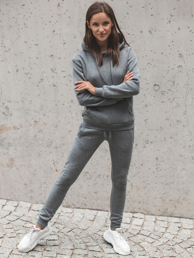 Komplet dresowy dwuczęściowy damski grafitowy OZONEE JS/68C20382/5