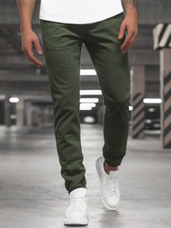 Spodnie męskie chino joggery zielone OZONEE JB/JP1145/8
